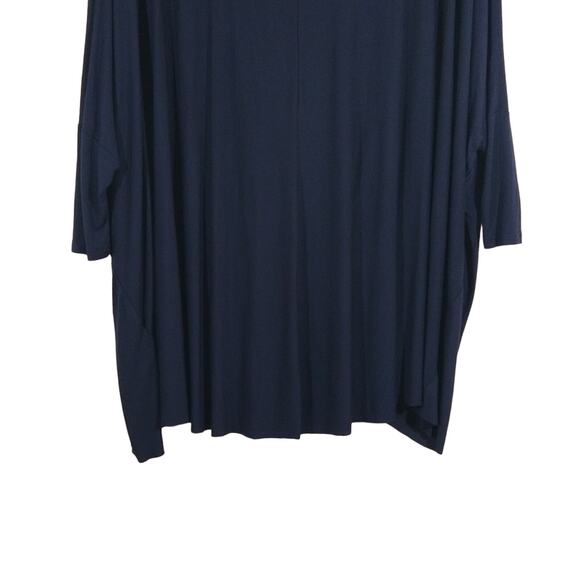 A Silence + Noise Women's Navy Blue Twist Front Oversized Top Shirt Tunic XS - Picture 9 of 13